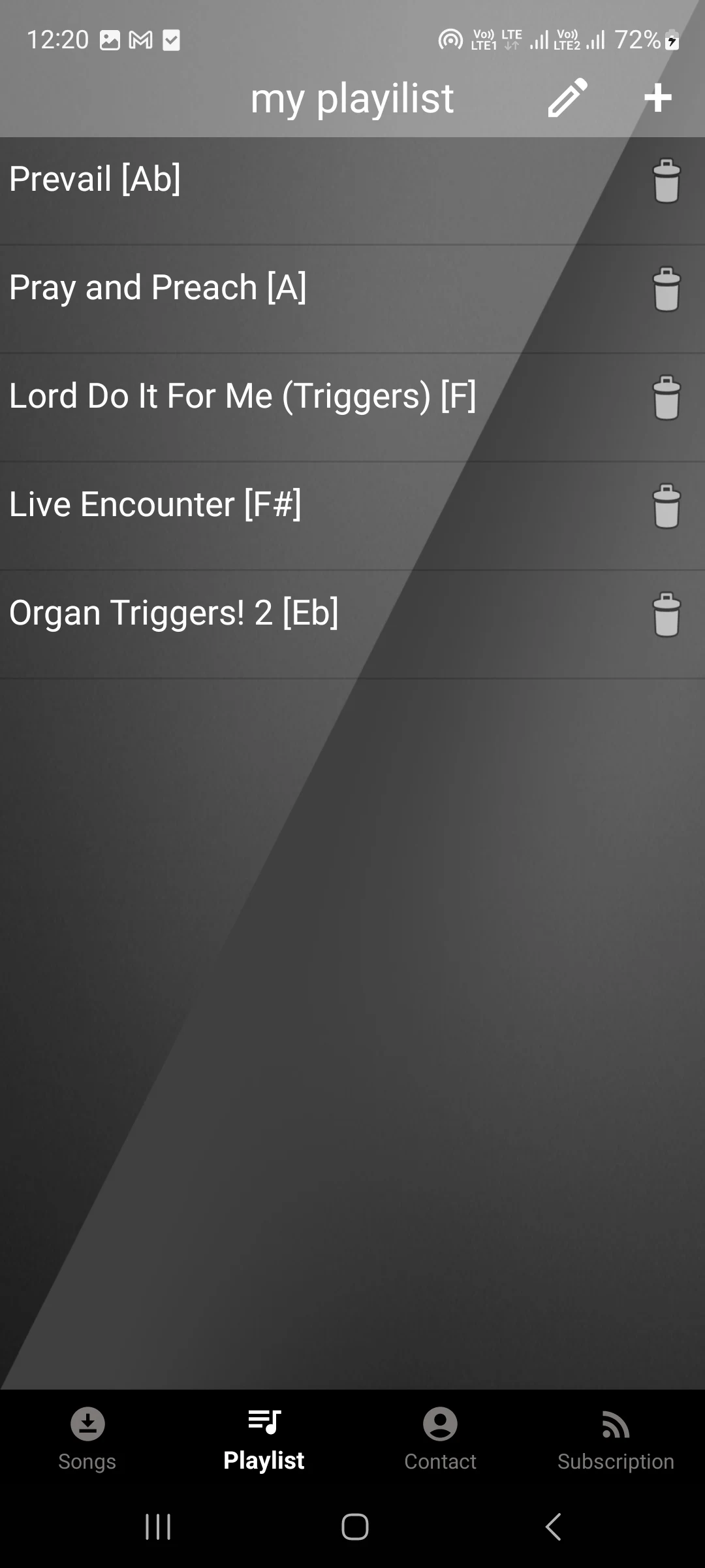 XME TRIGGERS screenshot